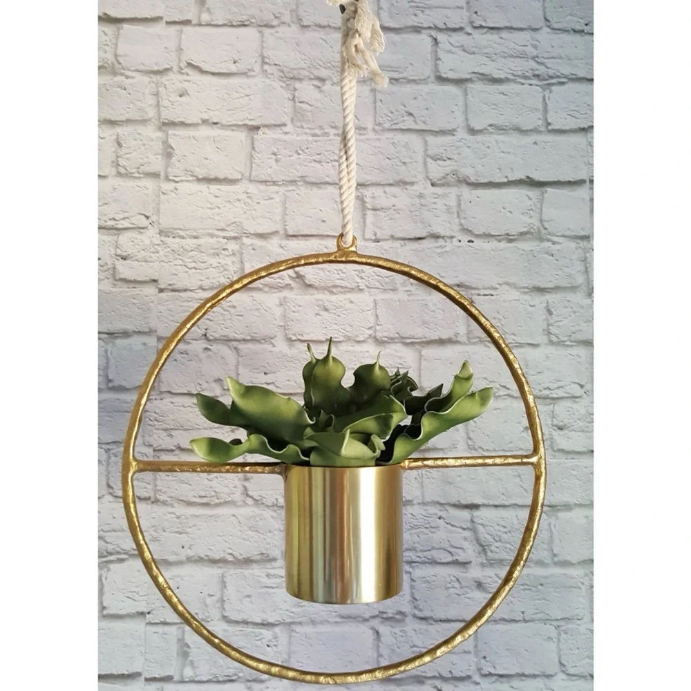 Threshold Gold Hanging Planter Bundle Set of 2 NWT